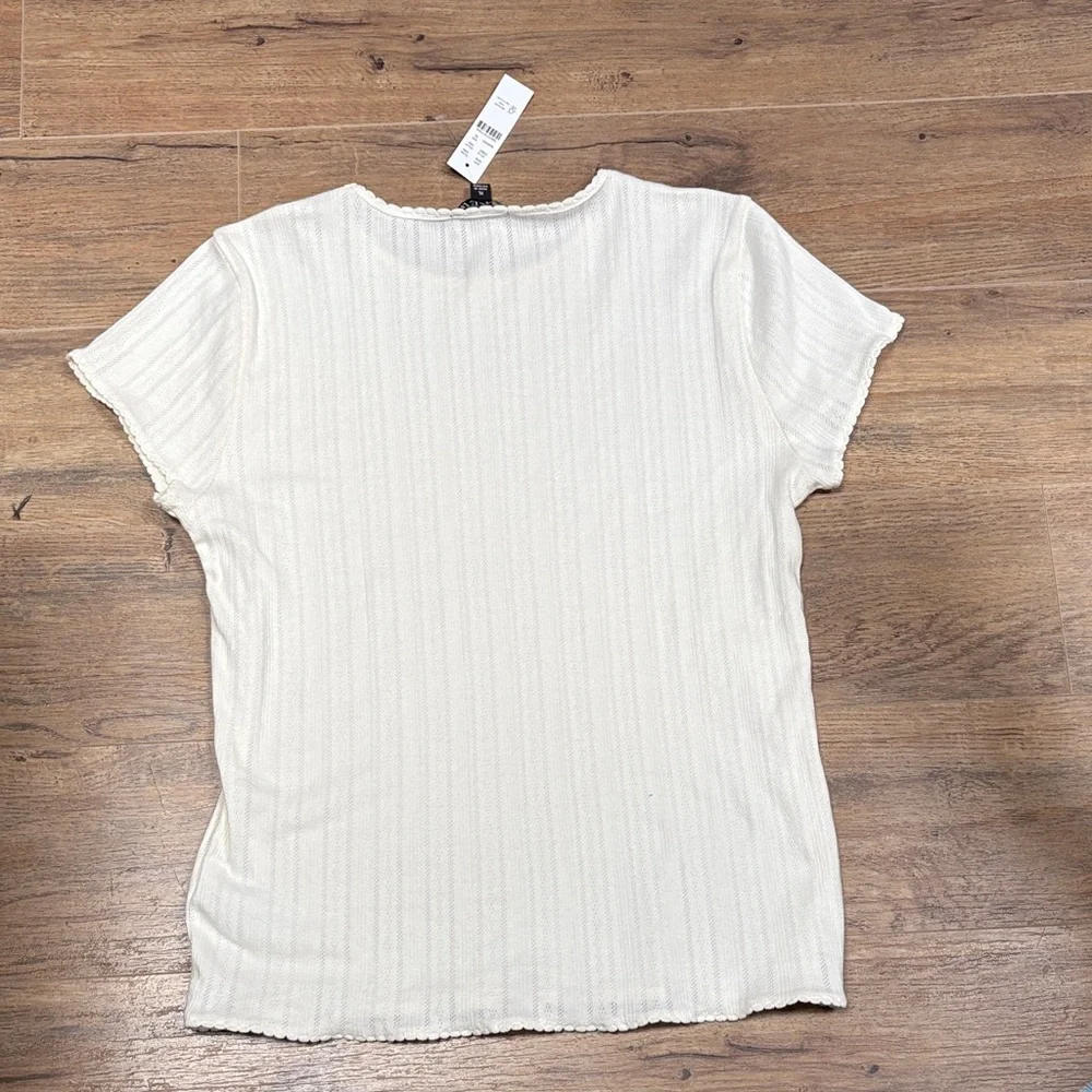 J.‎ Crew | NWT Cream Short Sleeve Tee Women's Size XL